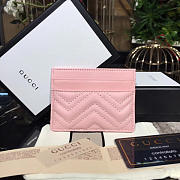 Gucci Marmont card case Nextdusty pink matelassé leather BagsAll  - 6