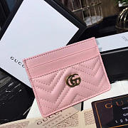 Gucci Marmont card case Nextdusty pink matelassé leather BagsAll  - 5