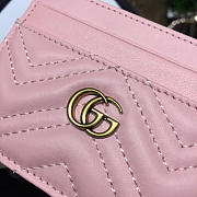 Gucci Marmont card case Nextdusty pink matelassé leather BagsAll  - 4