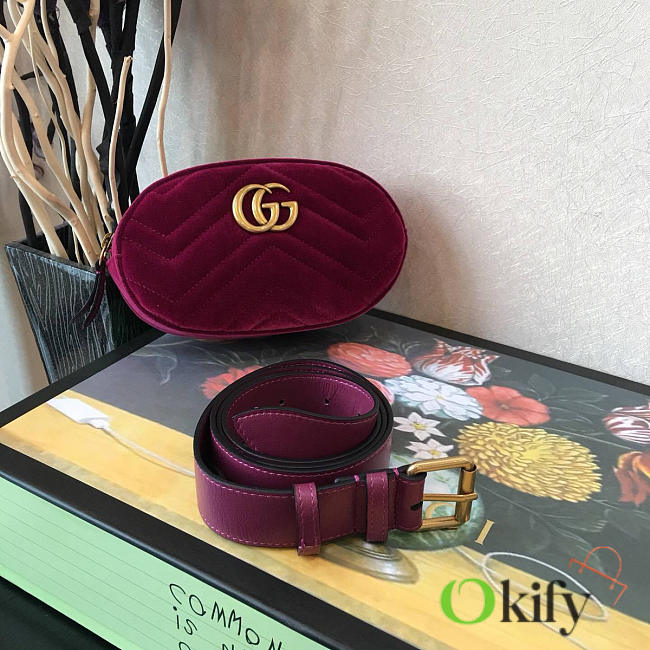 Gucci GG Marmont Pocket 18 Red Wine 2634 - 1