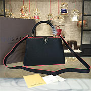 Louis Vuitton CAPUCINES BB Noir Petale 3446 27cm  - 1