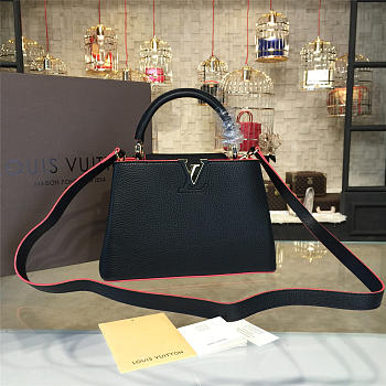 Louis Vuitton CAPUCINES BB Noir Petale 3446 27cm 
