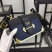 bagsAll Prada Cahier 20 Leather Shoulder Bag 1BD045 Blue - 4