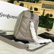 YSL Classic Toy 21 Monogram Bowling Gray Leather 4719 - 3