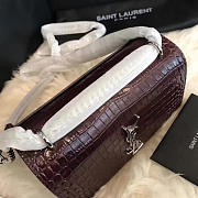 YSL Sunset Chain Bag 17 In Crocodile Embossed Shiny Leather BagsAll 4841 - 2