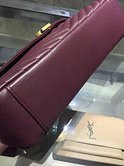 YSL Quilted Monogram College 32 Wine Red 5094 - 2