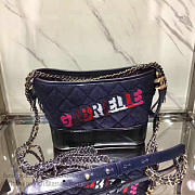 CC GABRIELLE Small Hobo Bag 20 Navy Blue & Black A91810  - 2