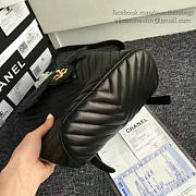 Chanel Chevron Lambskin Backpack 24 Black Gold Hardware 170302 VS01805 - 2
