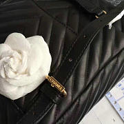 Chanel Chevron Lambskin Backpack 24 Black Gold Hardware 170302 VS01805 - 4