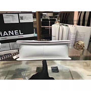 Chanel Quilted Lambskin Medium 25 Boy Bag White VS07017 - 2