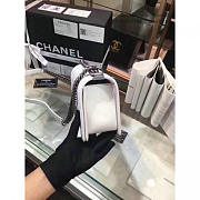 Chanel Quilted Lambskin Medium 25 Boy Bag White VS07017 - 3