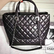 Chanel Caviar Quilted Lambskin Shopping Tote Bag Black 260301 VS02839 30cm - 6