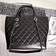 Chanel Caviar Quilted Lambskin Shopping Tote Bag Black 260301 VS02839 30cm - 4