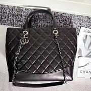 Chanel Caviar Quilted Lambskin Shopping Tote Bag Black 260301 VS02839 30cm - 3