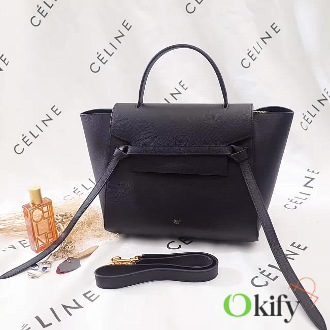 BagsAll Celine Belt Bag Black Calfskin Z1191 27cm  - 1