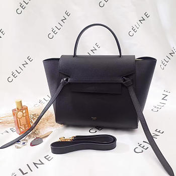 BagsAll Celine Belt Bag Black Calfskin Z1191 27cm 