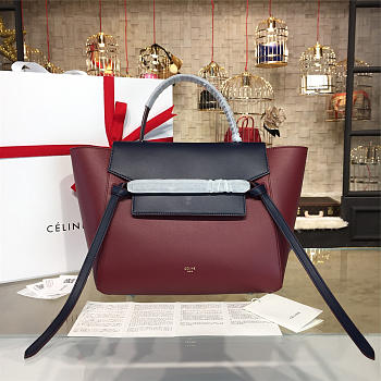 BagsAll Celine Belt Bag Blue & Red Calfskin Z1207 27cm 
