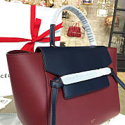 BagsAll Celine Belt Bag Blue & Red Calfskin Z1207 27cm  - 2