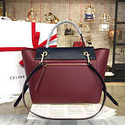 BagsAll Celine Belt Bag Blue & Red Calfskin Z1207 27cm  - 4