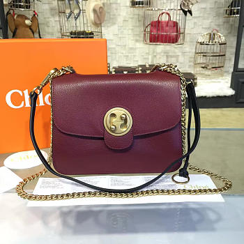 Chloe Leather Mily Wine Red 30 Z1259 