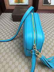 Gucci Soho Disco 21 Leather Bag Aqua Blue Z2374 - 5