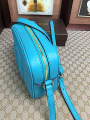 Gucci Soho Disco 21 Leather Bag Aqua Blue Z2374 - 6