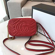 Gucci GG Marmont 18 Matelassé Red Leather 2400 - 3