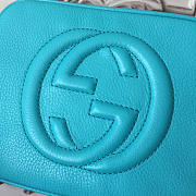 Gucci Soho Disco 21 Leather Bag Blue Z2608 - 6