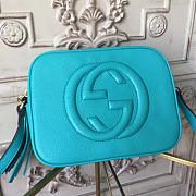 Gucci Soho Disco 21 Leather Bag Blue Z2608 - 5