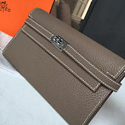 Hermès Kelly Clutch Epsom 20 Elephant/Silver BagsAll  - 3