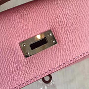 Hermès Kelly Pochette Epsom 22 Pink/Silver BagsAll Z2825 - 2