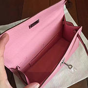 Hermès Kelly Pochette Epsom 22 Pink/Silver BagsAll Z2825 - 5