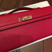 Hermès Kelly Clutch 31 Red/Gold BagsAll Z2842 - 2
