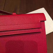 Hermès Kelly Clutch 31 Red/Gold BagsAll Z2842 - 4
