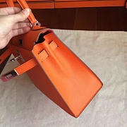Hermes Kelly 28 Epsom Orange/Silver BagsAll Z2855 - 3
