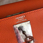 Hermes Kelly 28 Epsom Orange/Silver BagsAll Z2855 - 4