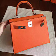 Hermes Kelly 28 Epsom Orange/Silver BagsAll Z2855 - 5