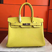 Hermes Birkin Epsome Yellow/ Silver BagsAll Z2941 30cm - 1