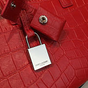 YSL Sac De Jour 21.5 Crocodile Embossed Leather Red BagsAll 4920 - 4