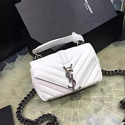 YSL Quilted Monogram College White BagsAll 5069 - 1