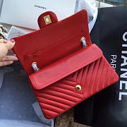Chanel Classic Handbag Red 25cm - 3