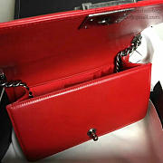 Chanel Medium Chevron Lambskin Quilted Boy Bag Red VS08698 25cm - 3