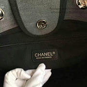 Chanel Canvas and Sequins Shopping Bag Black A66941 VS08548 38cm - 4