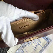 Chanel Lambskin and Calfskin Flap Bag Burgundy A91836 21cm - 5