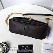 Chanel Grained Calfskin Mini Top Handle Flap Bag Black A93756 21cm - 3