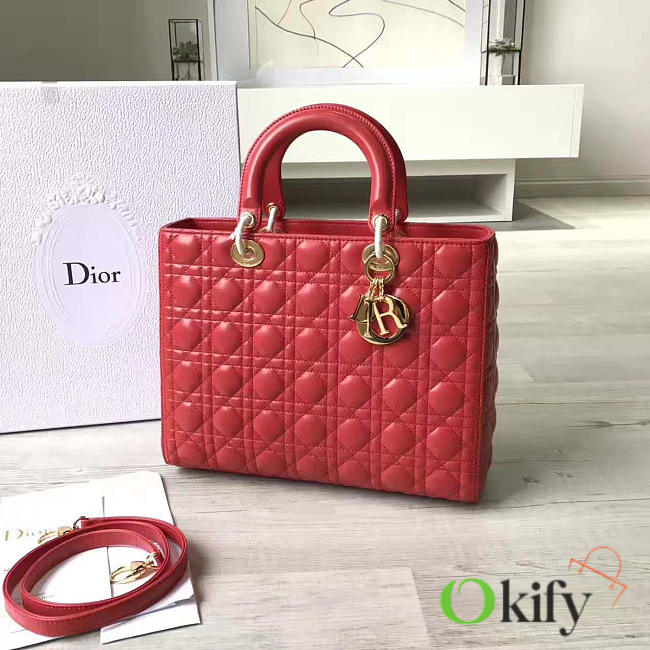 bagsAll Lady Dior Large 31 Red 1565 - 1