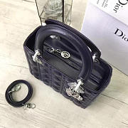 bagsAll Lady Dior Medium 24 Purple Silver Tone 1581 - 2