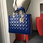 bagsAll Lady Dior Large 32 Navy Blue Shiny 1594 - 1