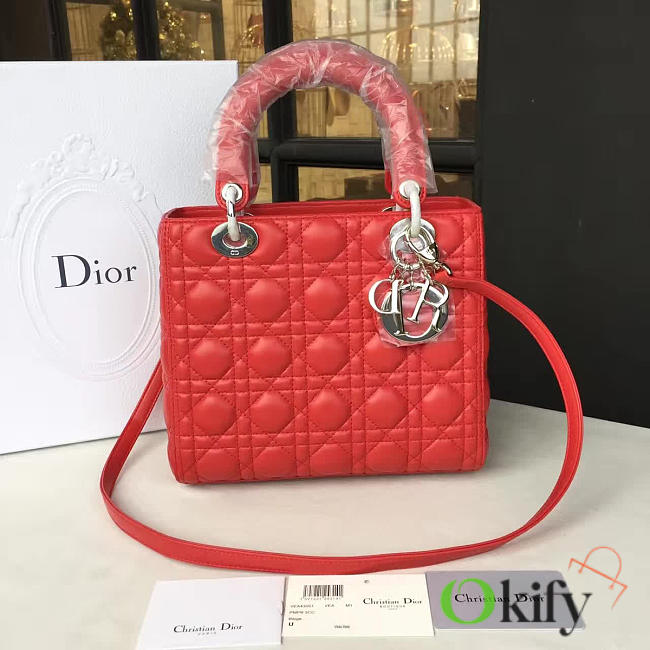BagsAll Lady Dior 24 Red 1619 - 1