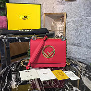Fendi Kan I Red Leather 19cm  - 1